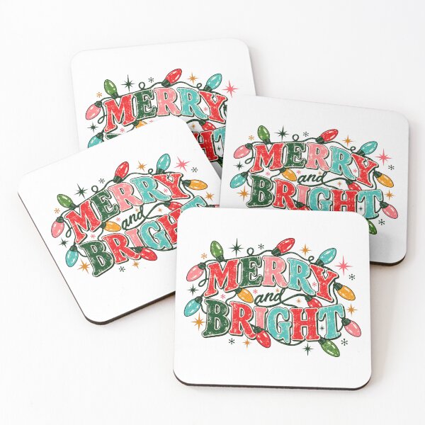 Item preview, Retro Christmas Lettering with Colorful String Lights designed and sold by Nannythenimfa.
