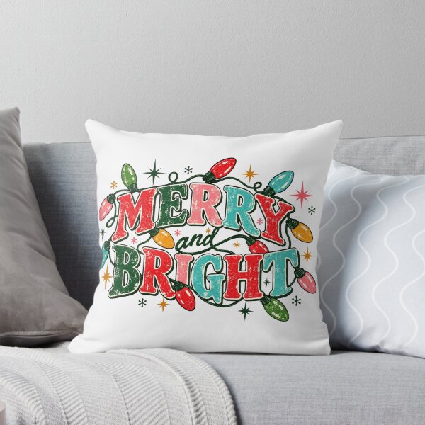 Item preview, Retro Christmas Lettering with Colorful String Lights designed and sold by Nannythenimfa.
