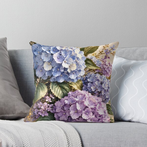 Item preview, Blue and Lavender Hydrangeas – Luxury Floral Botanical Art designed and sold by Bizzfora.