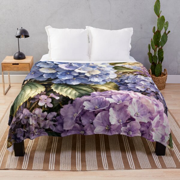 Item preview, Blue and Lavender Hydrangeas – Luxury Floral Botanical Art designed and sold by Bizzfora.