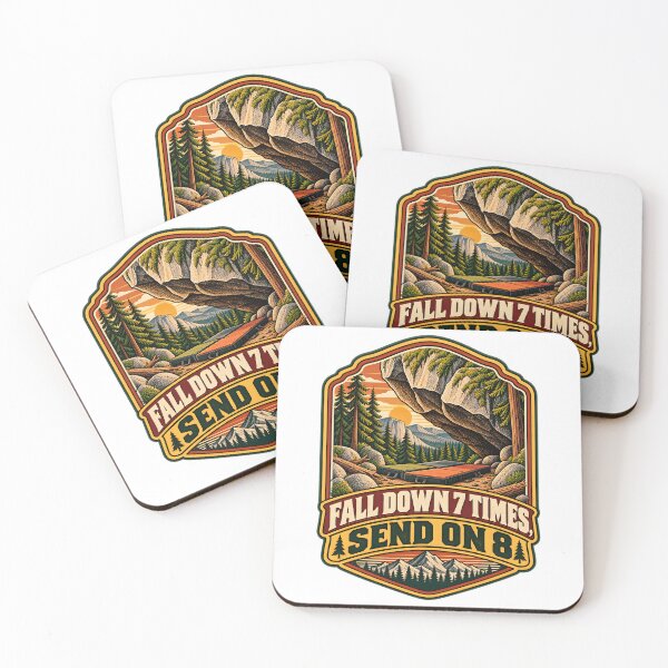 Item preview, Fall Down Seven Times Send On Eight Bouldering Patch designed and sold by LoafLogic.