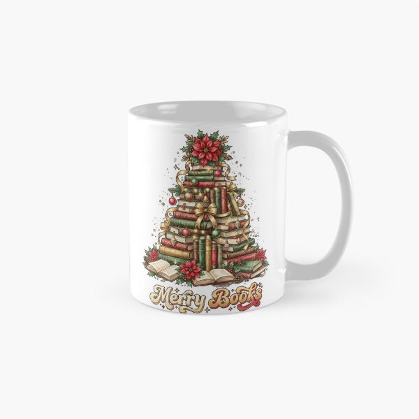Item preview, Merry Bookmas Classic T-Shirt Classic T-Shirt (2) designed and sold by gidget-gadget.