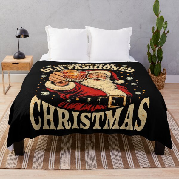 Item preview, Dreaming Of An Old Fashioned Christmas Santa Whiskey Vintage designed and sold by elongatedjazz.