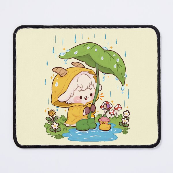 Item preview, Cute Goat Boy on a Rainy Spring Day designed and sold by NasDoodleArt.
