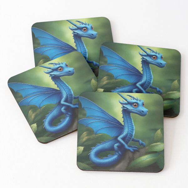 Item preview, Little Blue Wonder – An Adorable Baby Dragon designed and sold by tambanow.