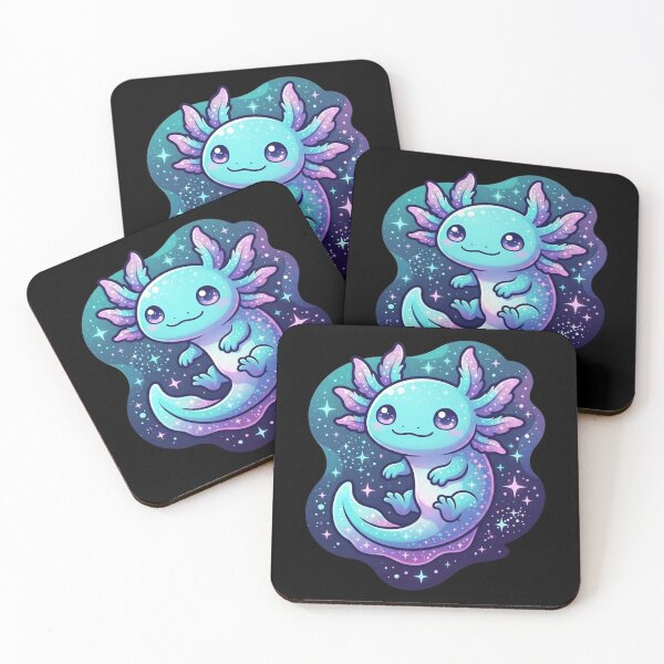 Item preview, Cosmic Axolotl Cute Galaxy Amphibian in Pastel Colors designed and sold by MiALopezArt.