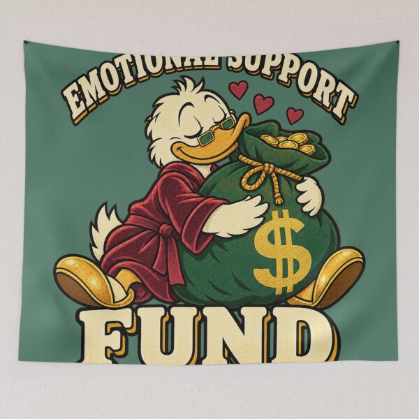 Item preview, Emotional Support Fund Wealthy Duck Cartoon designed and sold by GEK-NERD.