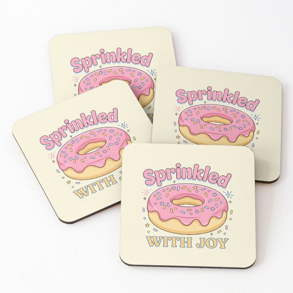 Item preview, Sprinkled With Joy Cute Pink Donut Pastel Retro Quote designed and sold by wobbiranger.
