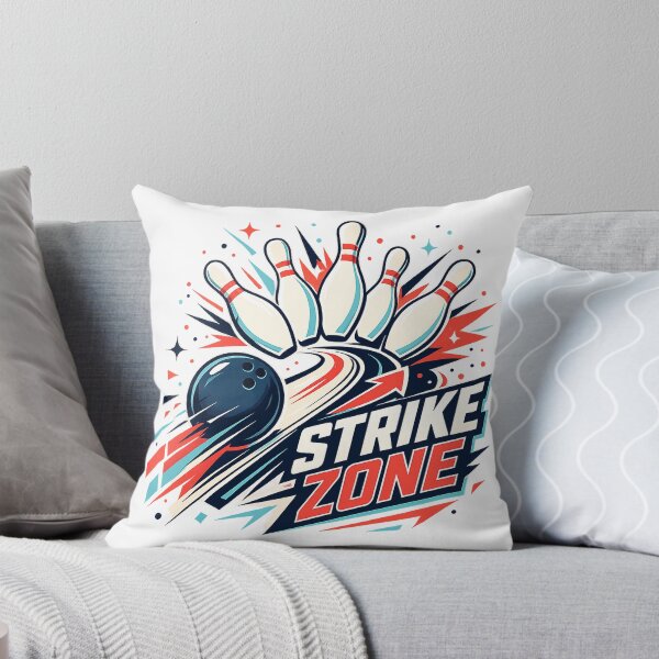 Item preview, Strike Zone Bowling Ball and Pins Retro Sports Graphic Art designed and sold by inkoutninja.