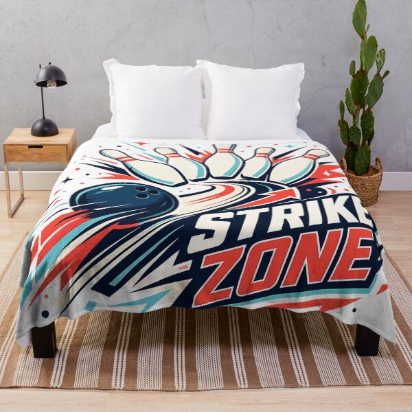 Item preview, Strike Zone Bowling Ball and Pins Retro Sports Graphic Art designed and sold by inkoutninja.