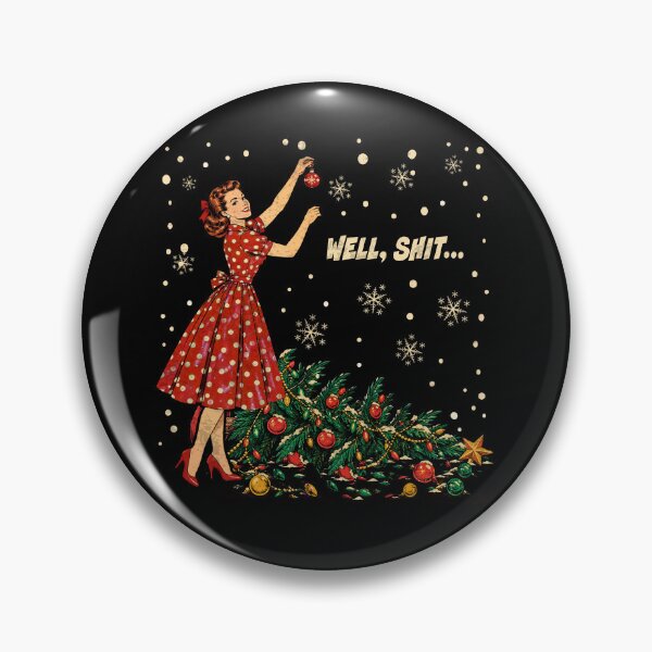 Item preview, Well Shit Fallen Christmas Tree Funny Vintage 1950s Housewife designed and sold by elongatedjazz.