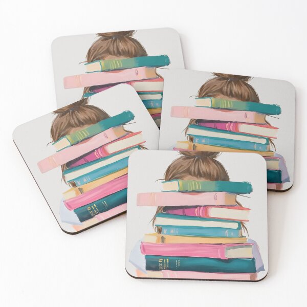 Item preview, Brunette Girl With Stack of Books designed and sold by EugeneAHann.