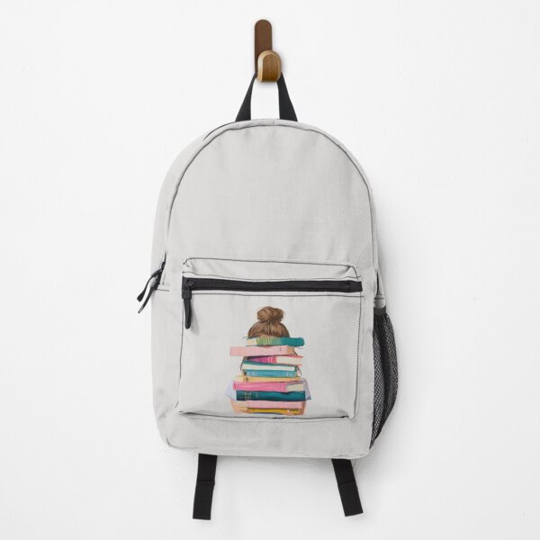 Item preview, Brunette Girl With Stack of Books designed and sold by EugeneAHann.