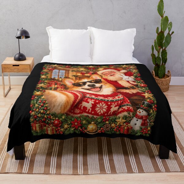 Item preview, Funny Corgi Selfie With Santa Claus Ugly Christmas Sweater designed and sold by Patchina.