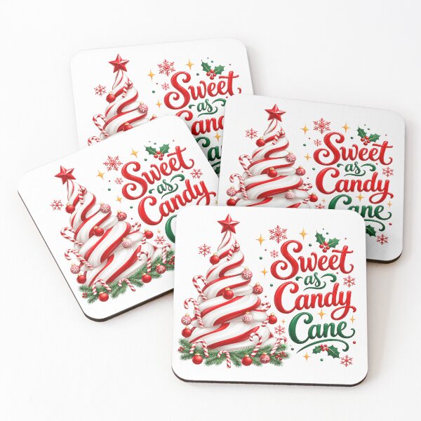 Item preview, Sweet as Candy Cane Christmas T-Shirt Peppermint Red White Holiday Tee designed and sold by Edy Arte.