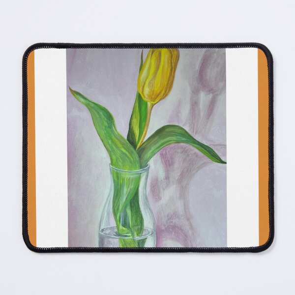 Item preview, Yellow Tulip Glass Vase designed and sold by RawAquarelleST.
