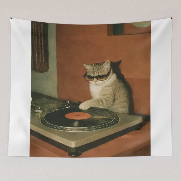 Item preview, Cat Vinyl Retro Turntable designed and sold by Annie-Walton.
