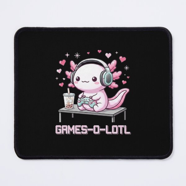Item preview, Games O Lotl Cute Gamer Axolotl with Headphones and Boba designed and sold by MiALopezArt.