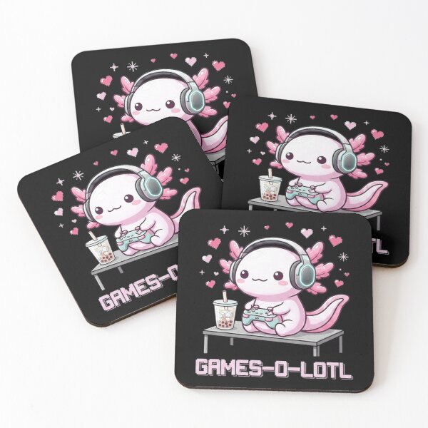 Item preview, Games O Lotl Cute Gamer Axolotl with Headphones and Boba designed and sold by MiALopezArt.