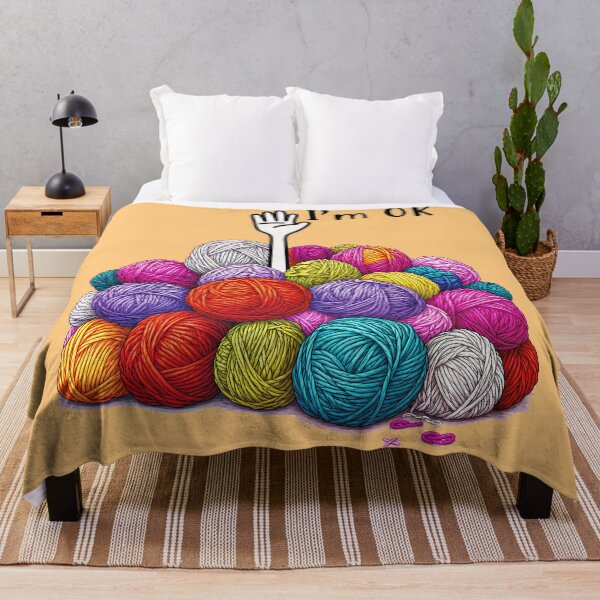 Item preview, I’m OK – Yarn Lover Fun and Quirky Knitting designed and sold by lcnsdjstrtry.
