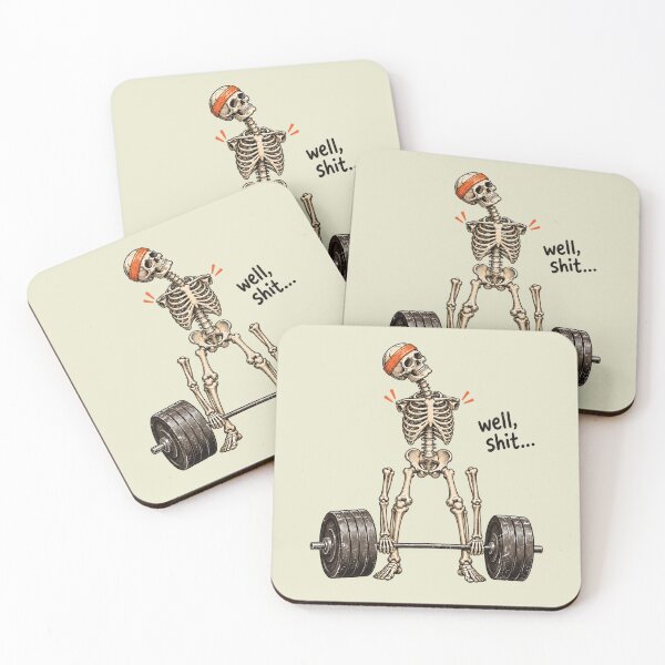 Item preview, Funny Well Shit Skeleton Weightlifting Workout Gym designed and sold by SanipepaVase.