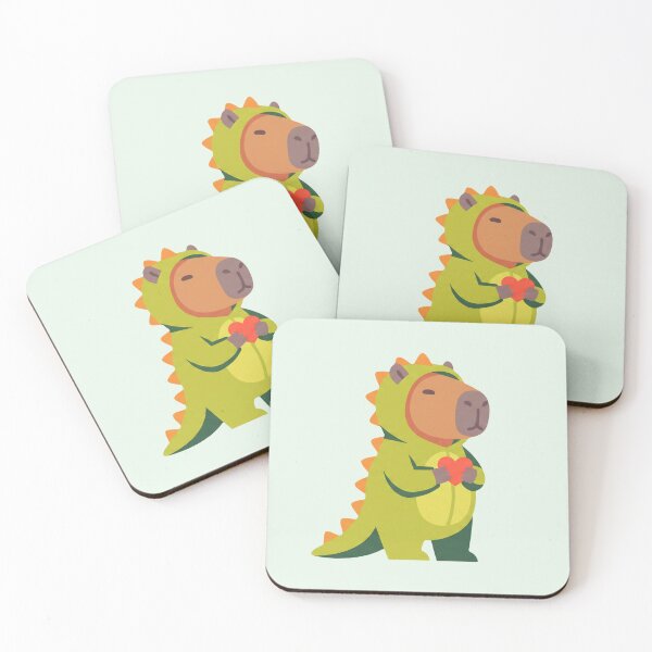Item preview, Cute Capybara Wearing Dinosaur Onesie Costume Kawaii Art designed and sold by pattman.