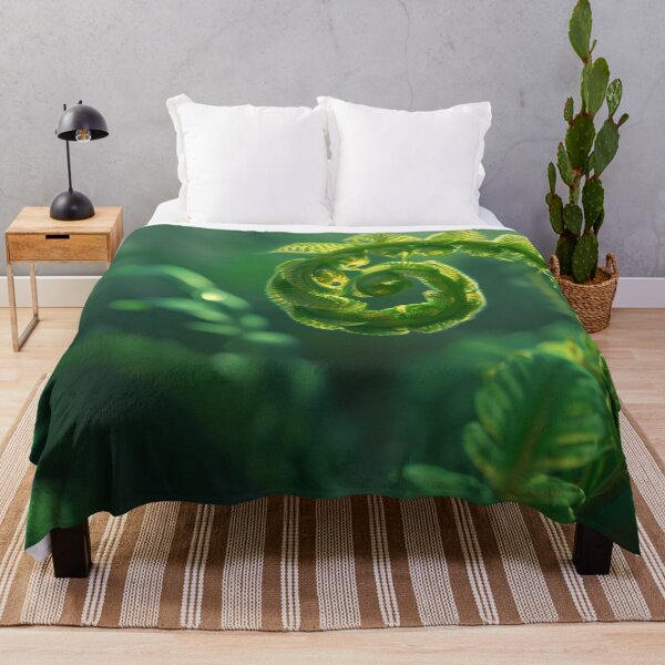 Item preview, Unfurling Green Fern Frond in Soft Sunlight designed and sold by AerizeI.