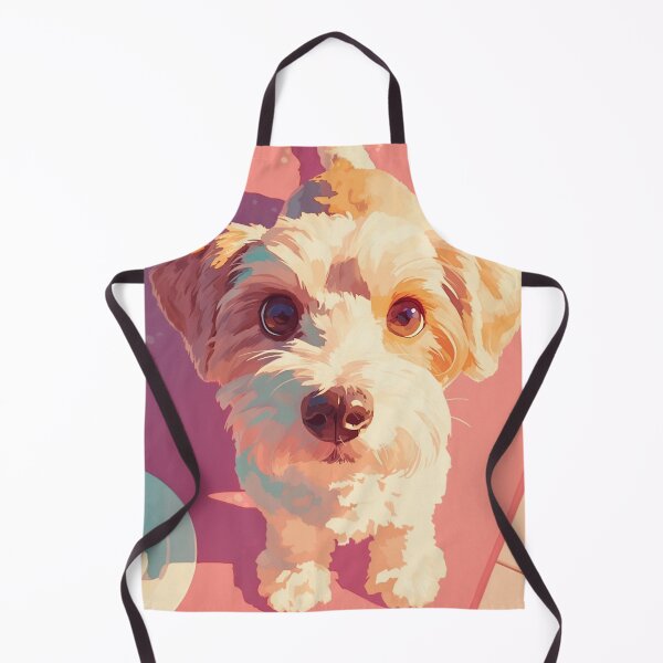 Item preview, Cute Fluffy White Dog Portrait – Pastel Pink Aesthetic Pet Art designed and sold by DelphineProsa.