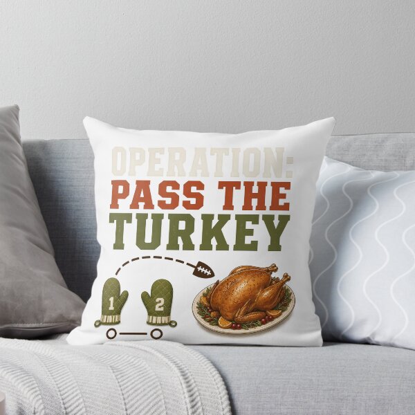 Item preview, Pass The Turkey Funny Football Thanksgiving Pun designed and sold by BernoNickel.