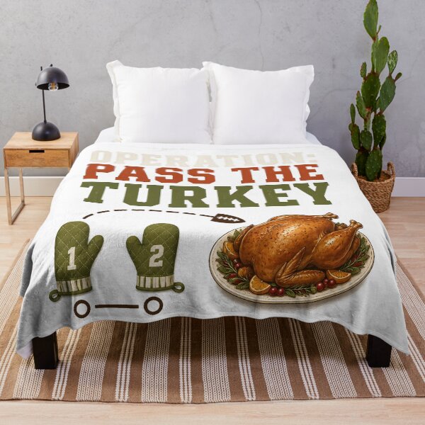 Item preview, Pass The Turkey Funny Football Thanksgiving Pun designed and sold by BernoNickel.