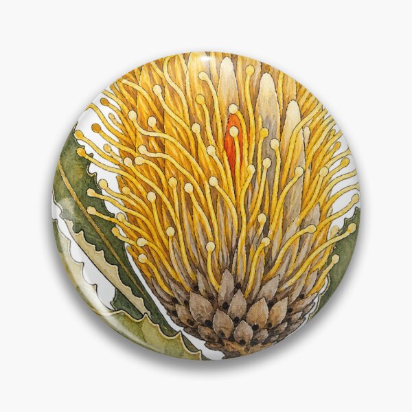 Item preview, Australian Native Banksia Wildflower Watercolor Art designed and sold by Jessie's Palette.