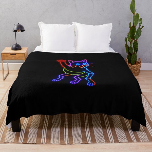 Item preview, Neon Black Cat Colorful Line Art. designed and sold by RBest!.