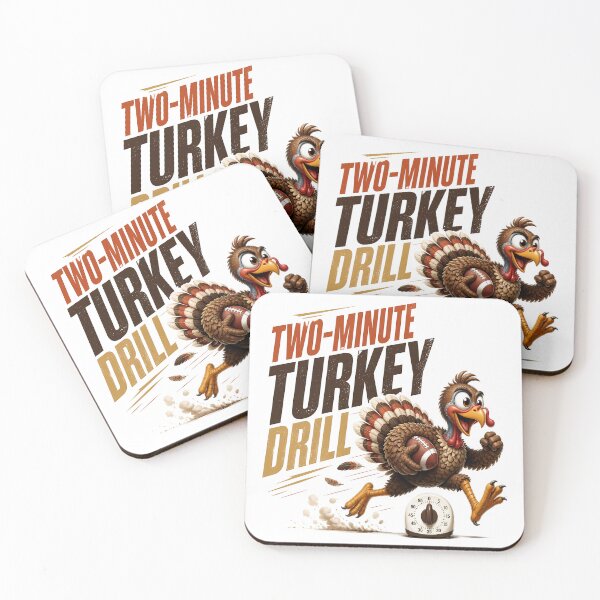Item preview, Two Minute Turkey Drill Funny Football Holiday designed and sold by BernoNickel.