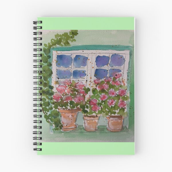 Item preview, Windowsill Pink Flower Pots designed and sold by WatercolorPain.
