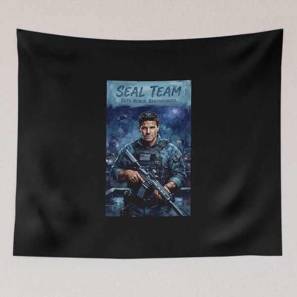Item preview,  Seal Team Retro Military Action Bravo Team Navy Seals Tribute Art Tv Show Poster designed and sold by itrebweiklg.
