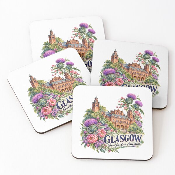 Item preview, Glasgow Architecture and Thistles Watercolor Travel Art designed and sold by skyartdesign.