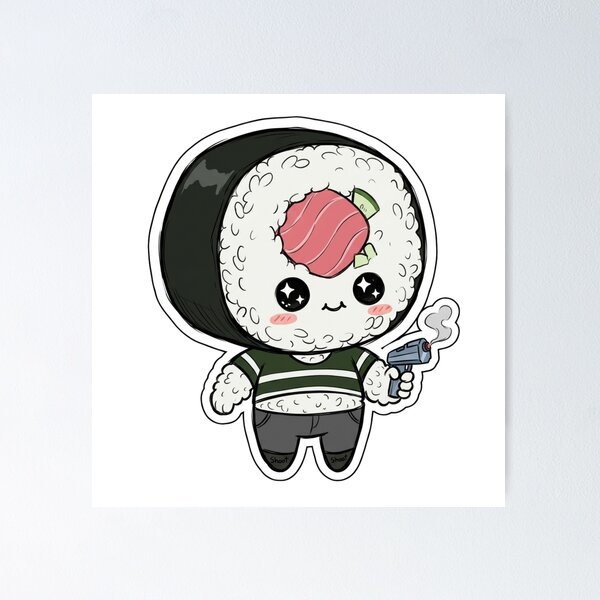 Item preview, Sushi Cute Trending Sticker designed and sold by ErdinaStudio.