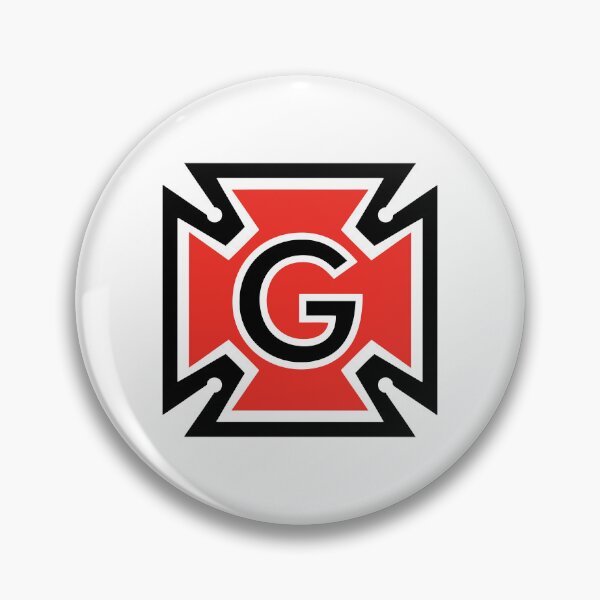 Item preview, Letter G Monogram on Black and Red Maltese Cross Emblem  designed and sold by houcnas.