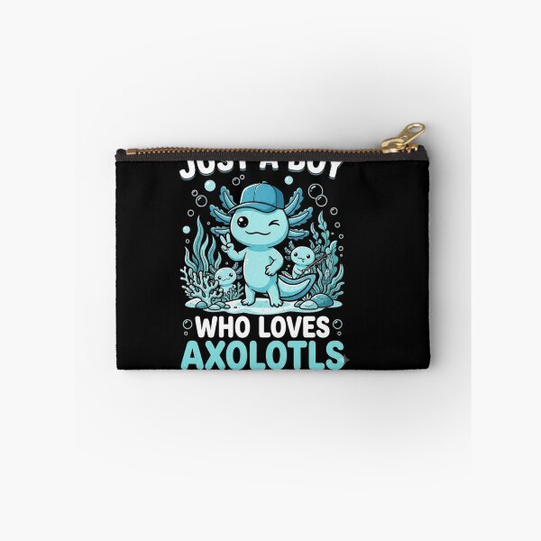 Item preview, Just a Boy Who Loves Axolotls Cute Underwater Quote designed and sold by MiALopezArt.