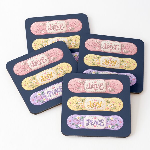 Item preview, Faith Love Joy Peace – Cute Pastel Christian Bandages designed and sold by HO•Designs.
