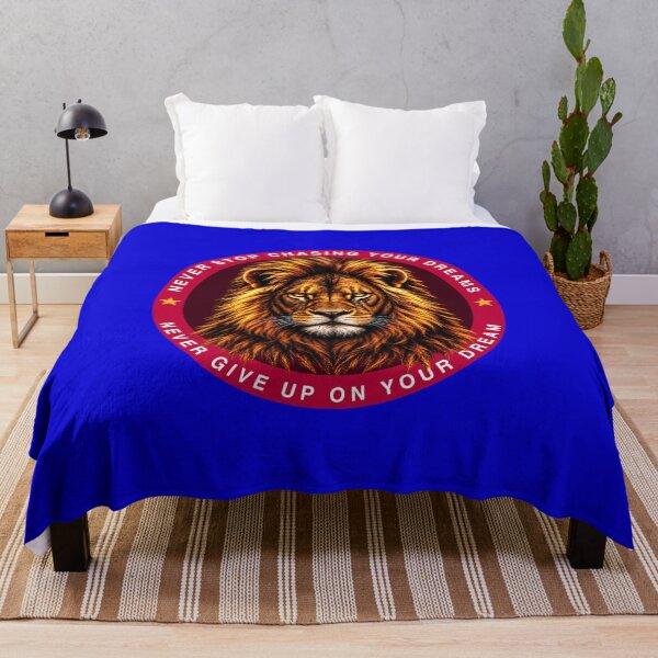 Item preview, Never Stop Chasing Your Dreams Lion Emblem Tee designed and sold by Ibrahimsaeed27.
