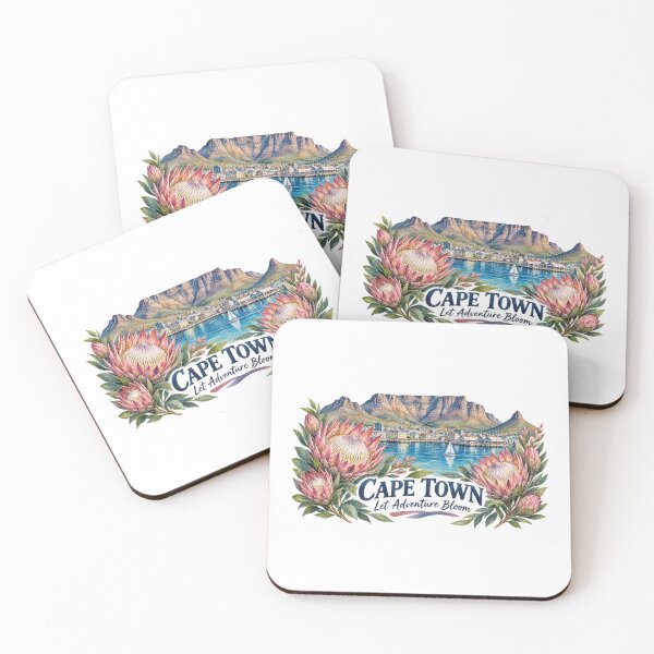Item preview, Cape Town Table Mountain and Proteas Watercolor Travel Art designed and sold by skyartdesign.
