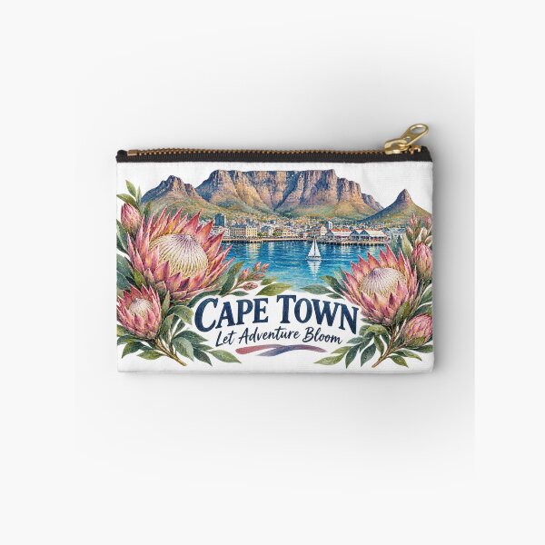 Item preview, Cape Town Table Mountain and Proteas Watercolor Travel Art designed and sold by skyartdesign.