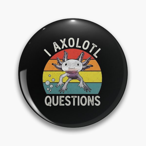 Item preview, I Axolotl Questions Funny Retro Amphibian Pun designed and sold by MiALopezArt.