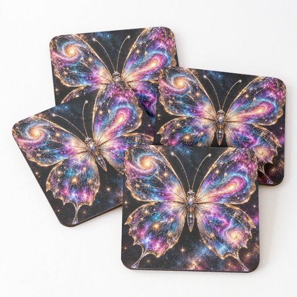 Item preview, Celestial Galaxy Butterfly – Cosmic Fantasy Butterfly Art designed and sold by Bizzfora.