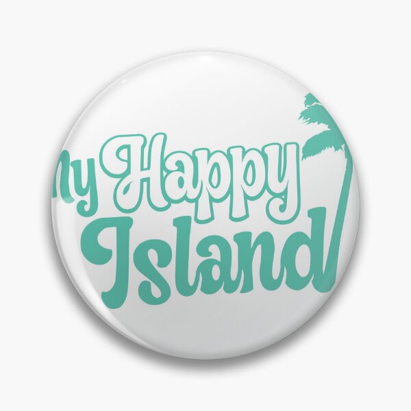 Item preview, My Happy Island Palm Tree Tropical Summer Beach Vacation Teal Graphic T-Shirt designed and sold by Atique Creations.