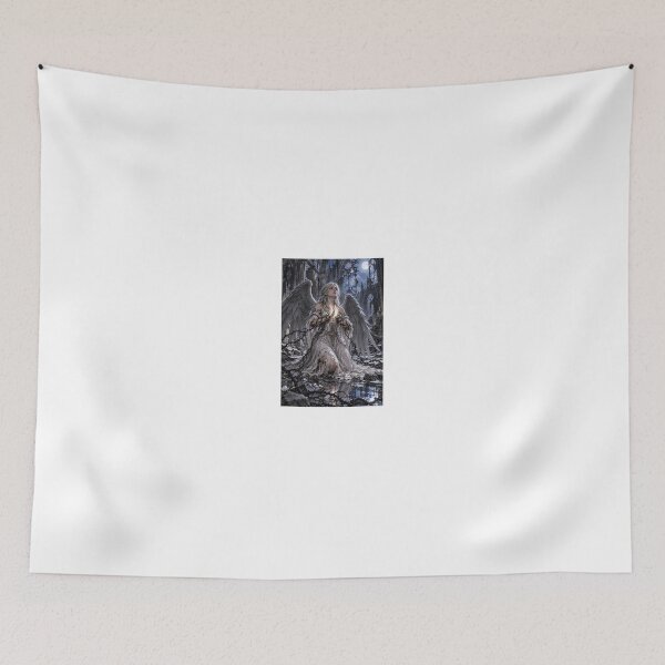 Item preview, Angel with a dark curse in gothic cathedral designed and sold by CathryneDelamort.