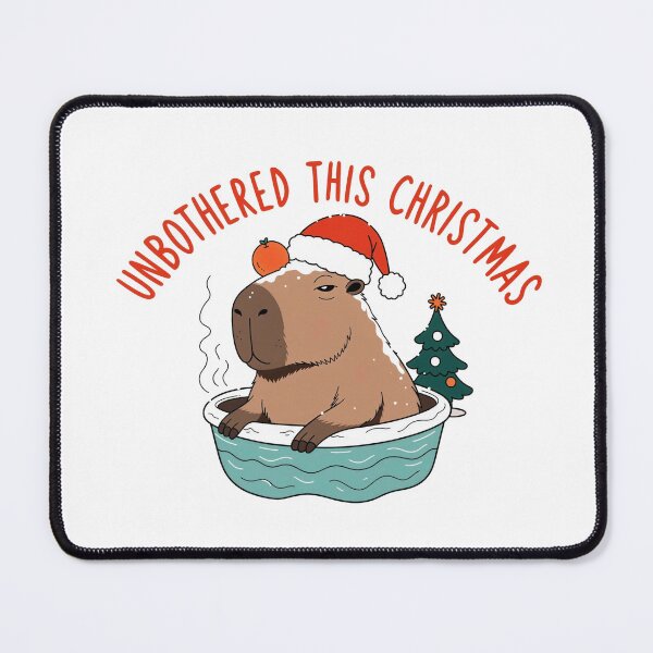 Item preview, Unbothered This Christmas Capybara Hot Spring designed and sold by Annuar.