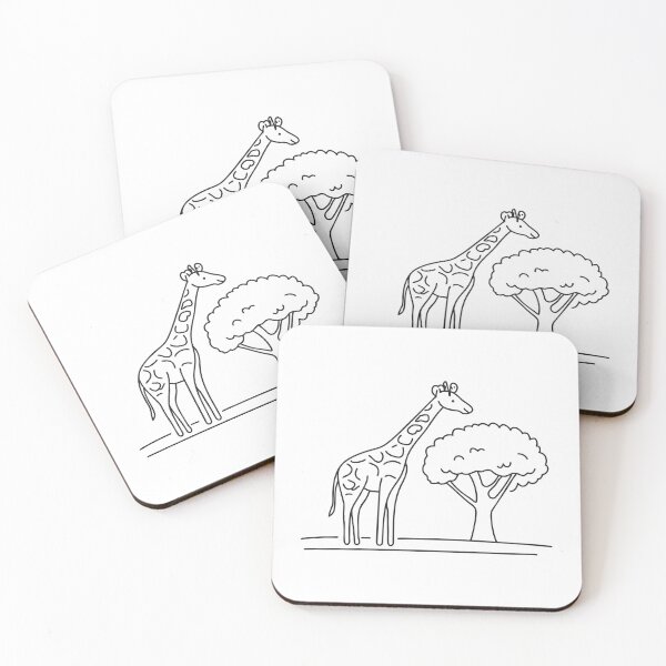 Item preview, A giraffe waiting beside a tree inside the zoo designed and sold by rasagamastore.