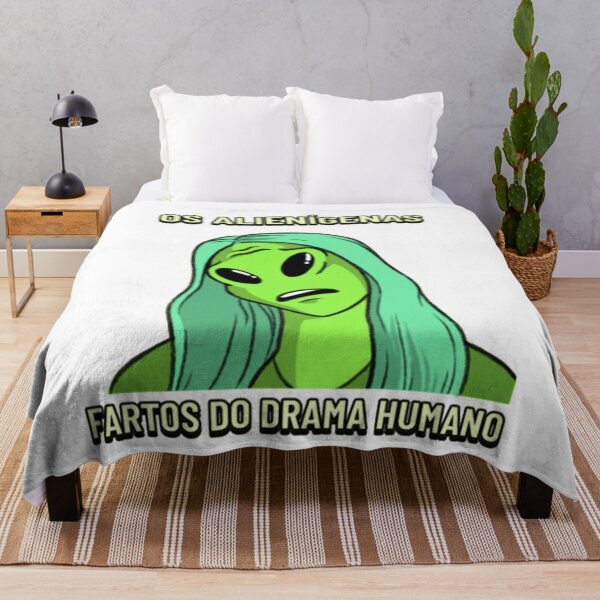 Item preview, Os Alienígenas Fartos do Drama Humano - Funny Alien Meme designed and sold by GenZFashion000.